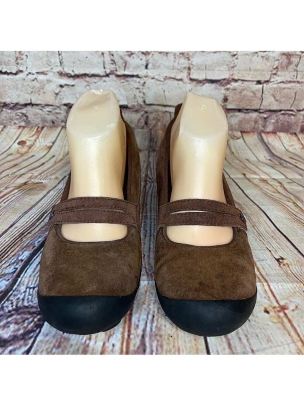 Merrell Plaza Bandeau Cherry Brown Suede Mary Jane Shoes Sz 7.5 - Picture 6 of 9